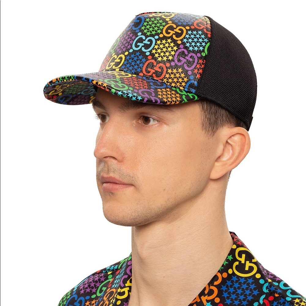 NWT Authentic Gucci Psychedelic Baseball Hat 🧢 Pride M - Picture 13 of 13